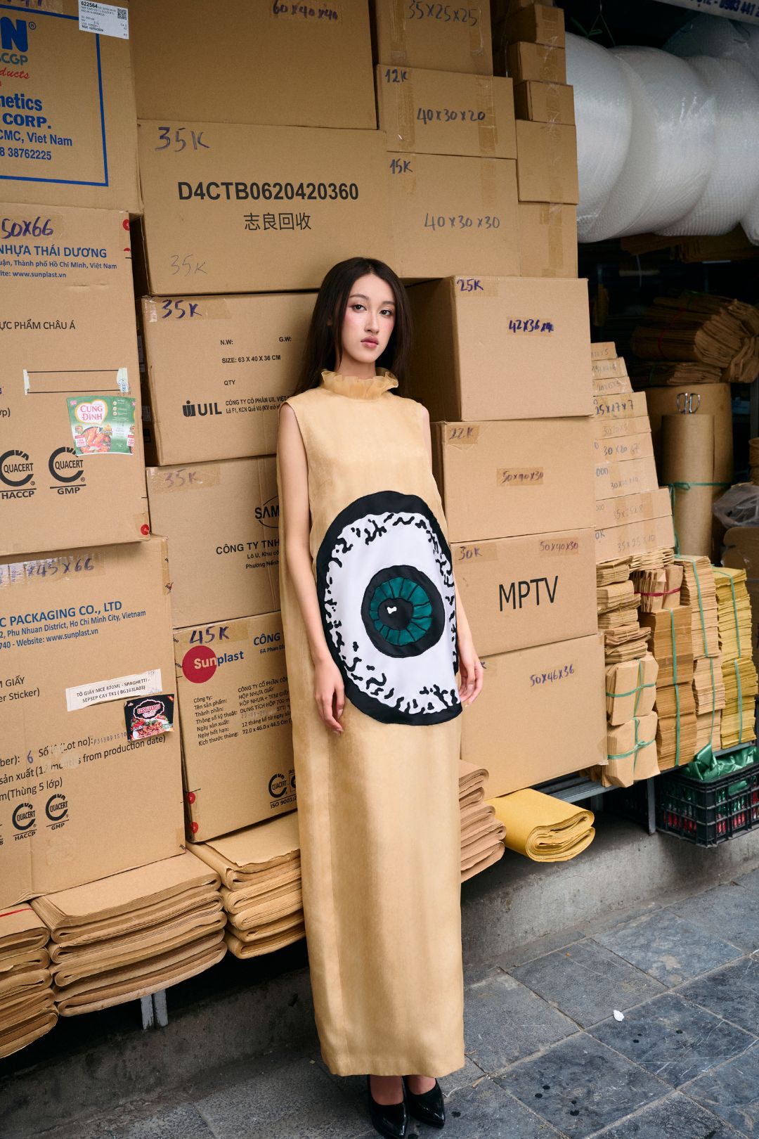 Váy áo dài ba lỗ